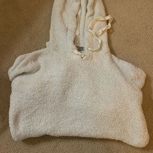 White fluffy sweatshirt